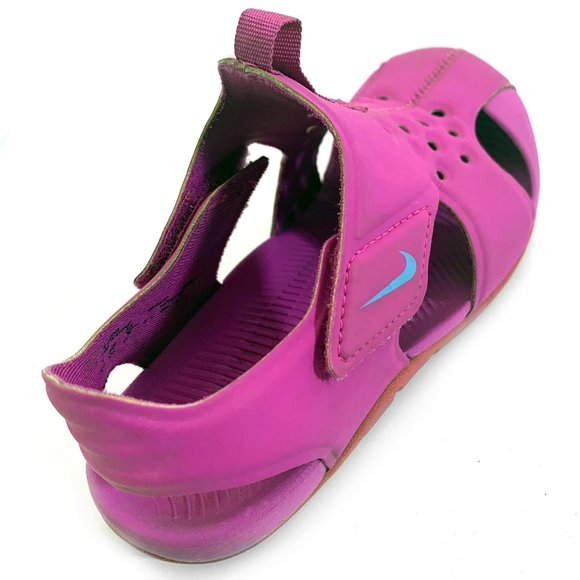 NIKE SUNRAY Protect 2 Little Girls Sandals in Pink - Picture 6 of 10